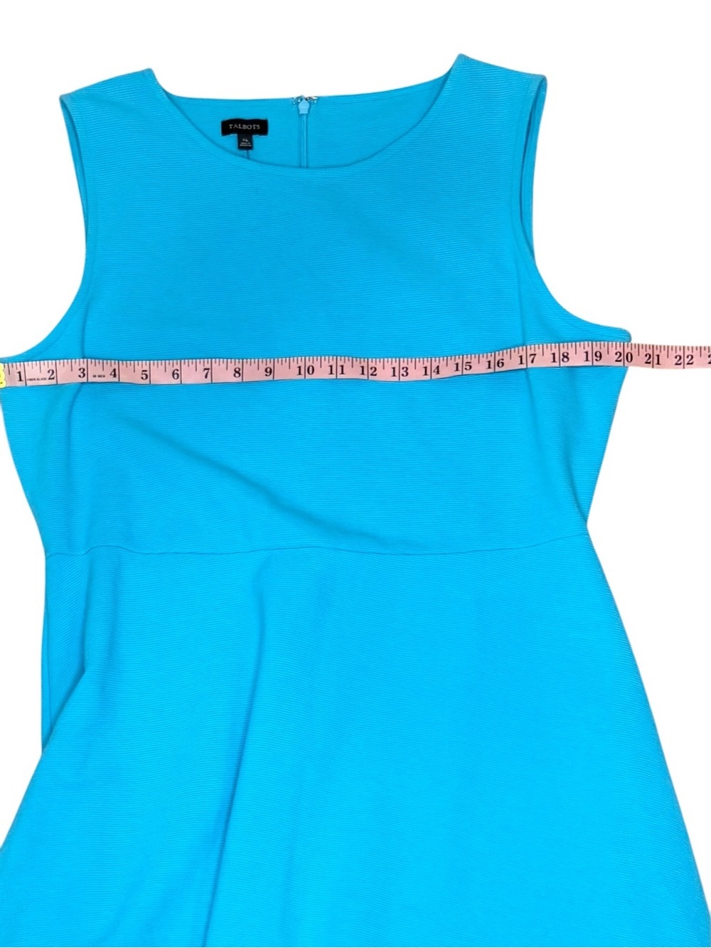 Talbots Sleeveless Blue Fit & Flare Dress Size XL - Picture 11 of 13